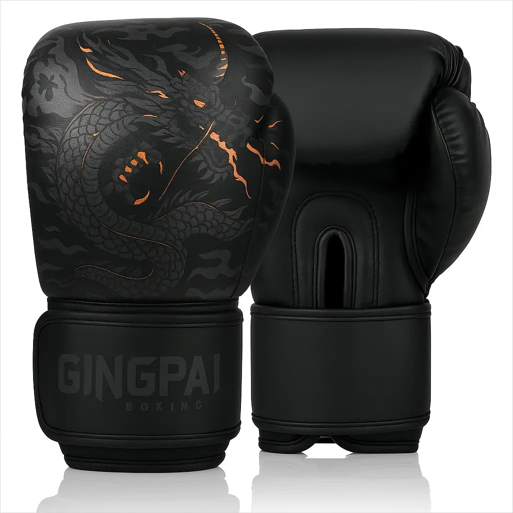 Paire de Gants de Boxe GINGPAI Motif Dragon RINGZ-SHOP