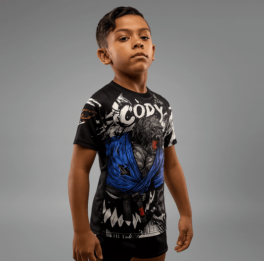 Rashguard à Manches Courtes pour Enfants - Gorilla Fury