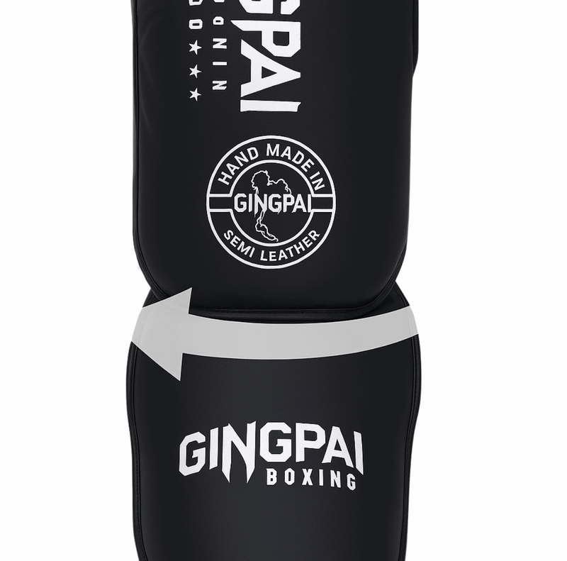 Protège-tibias boxe GINGPAI Viper - Protection intégrale tibia & pied
