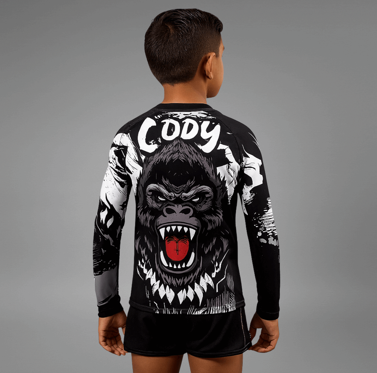 Rashguard à Manches Longues pour Enfants - Gorilla Fury
