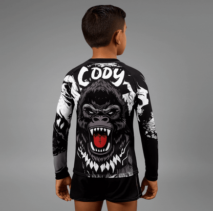 Rashguard à Manches Longues pour Enfants - Gorilla Fury