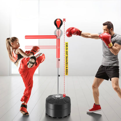 Sac de Frappe Réflexe Pro – Avec Barre Rotative et Balle Intégrée