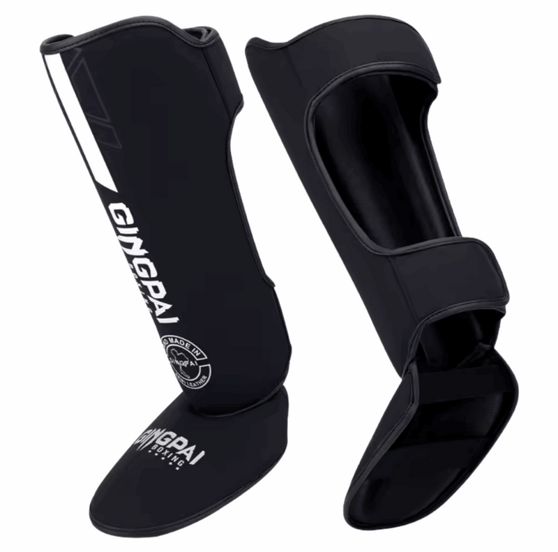 Protège-tibias boxe GINGPAI Viper - Protection intégrale tibia & pied