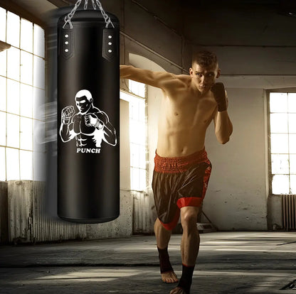 Sac de Boxe Professionnel 120 cm Livré vide – Kit Complet avec Gants, Réflex Ball, Protections et Accessoires RINGZ-SHOP