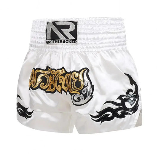 Shorts de Boxe Thaï | Blanc RINGZ-SHOP