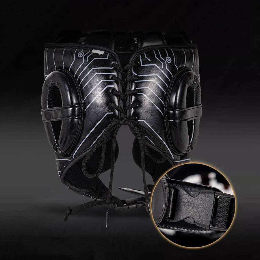 Casque de boxe GINGPAI Voltage Pro - Protection intégrale à lacer