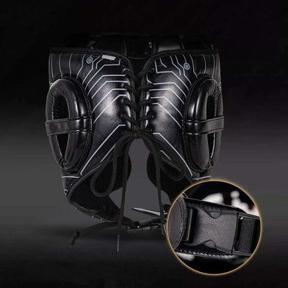 Casque de boxe GINGPAI Voltage Pro - Protection intégrale à lacer